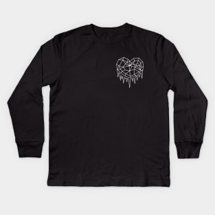 Heart of Ice (White) Kids Long Sleeve T-Shirt